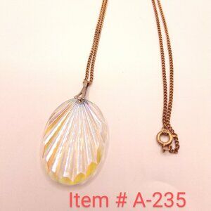A Crystal brooch gold chain necklace,  Item # A-235.  wt. 16 grams .